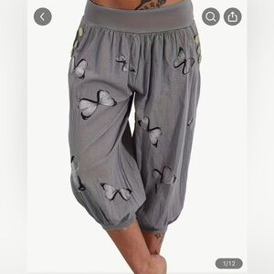 SHEIN Grey butterfly joggers.